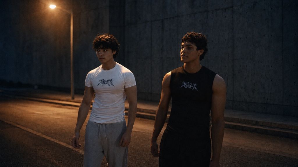 Dos atletas con playera y tank Intensity